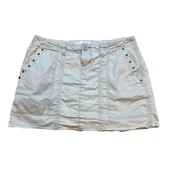 Y2K Old Navy Womens Cargo Style‎ Khaki Button Skirt Size 2 - Picture 1 of 5